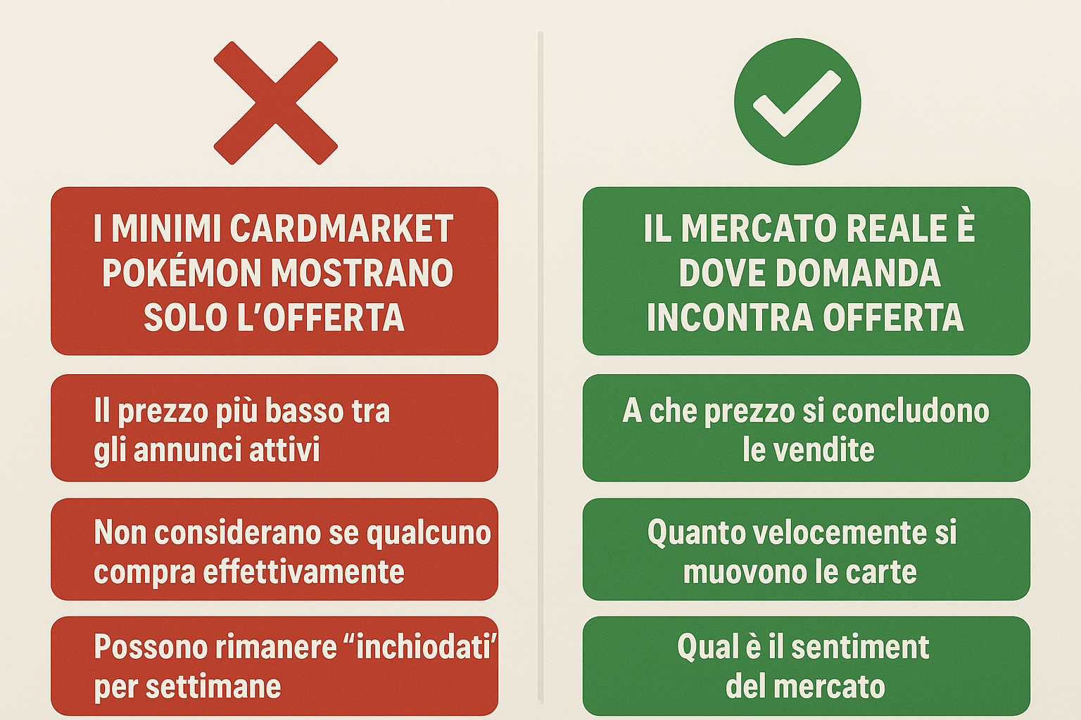 Perché il TVSE è più affidabile dei minimi Cardmarket